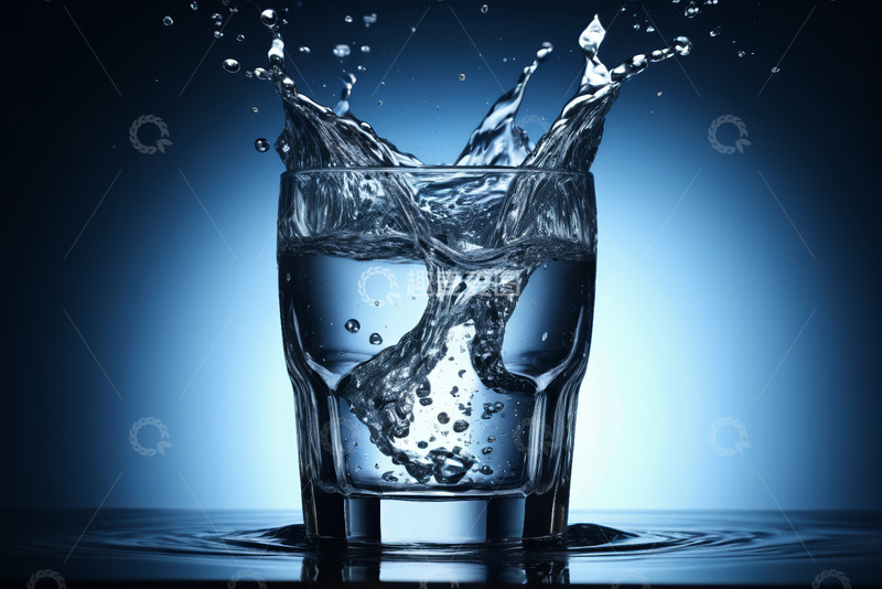 高清大图下载【趣麦麦图】水杯中水溅起特写