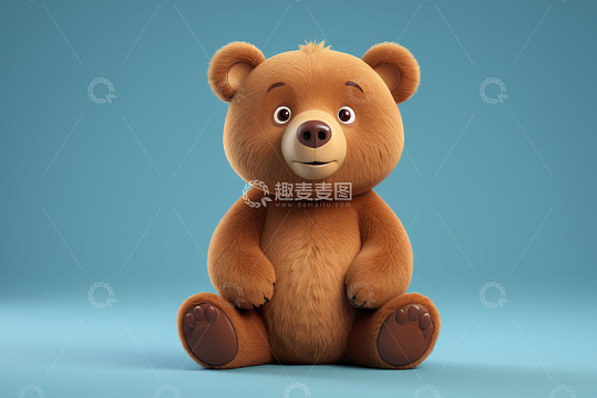 卡通小熊坐姿形象素材