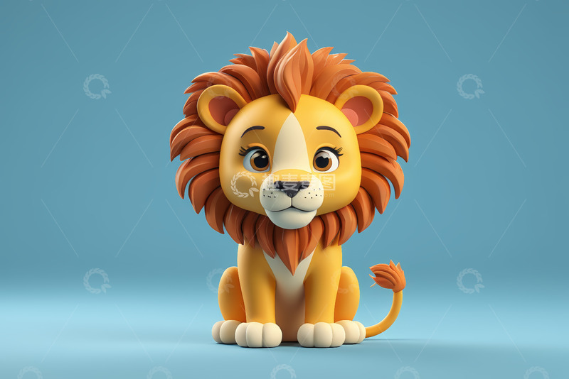 高清大图下载【趣麦麦图】可爱卡通狮子形象素材