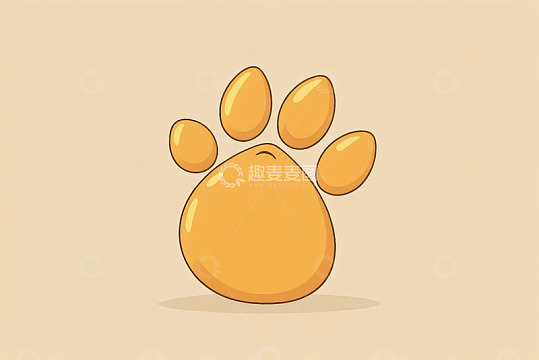 卡通风格动物爪子插图
