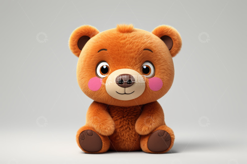 高清大图下载【趣麦麦图】可爱卡通小熊玩偶形象