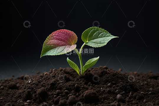 破土而出的嫩绿植物