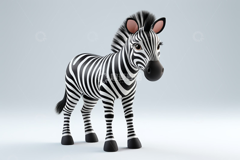 高清大图下载【趣麦麦图】卡通斑马形象素材