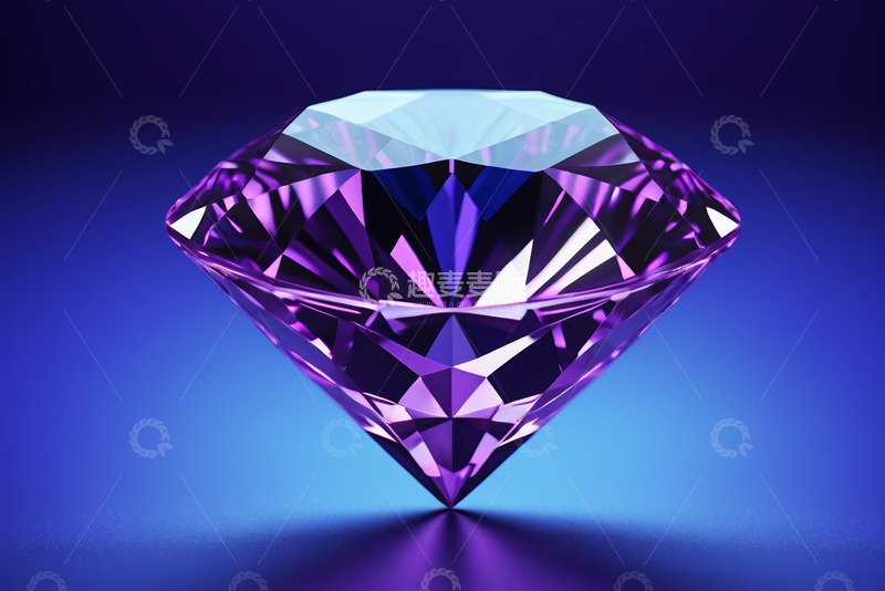 高清大图下载【趣麦麦图】紫色钻石特写素材