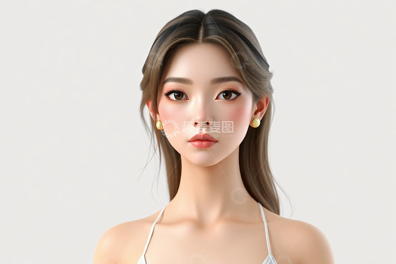 女性半身肖像