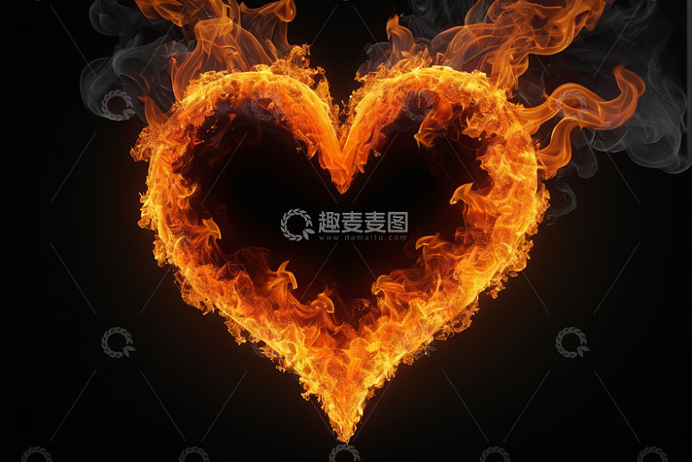 火焰心形图案