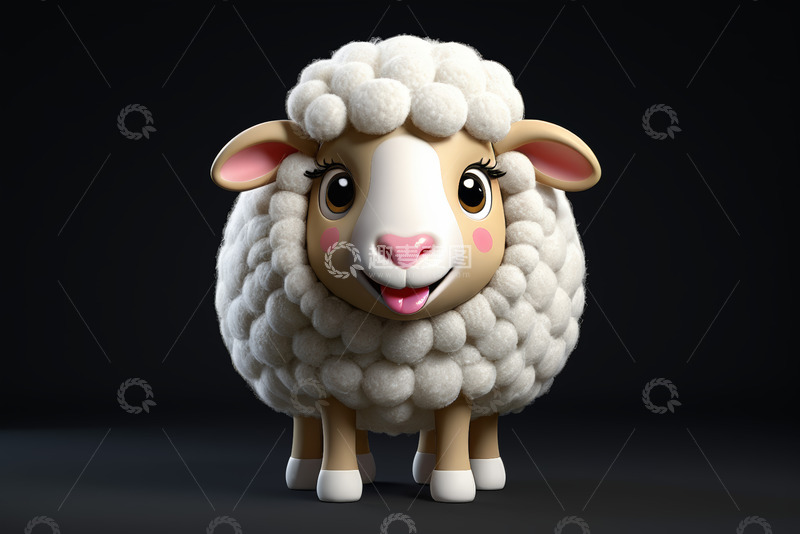高清大图下载【趣麦麦图】可爱卡通绵羊形象