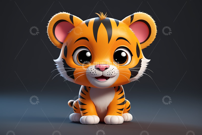 高清大图下载【趣麦麦图】可爱卡通小老虎形象