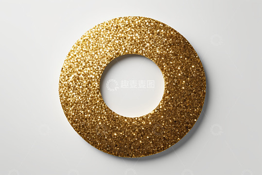 金色闪光圆环静物素材