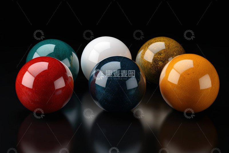 高清大图下载【趣麦麦图】彩色球体特写