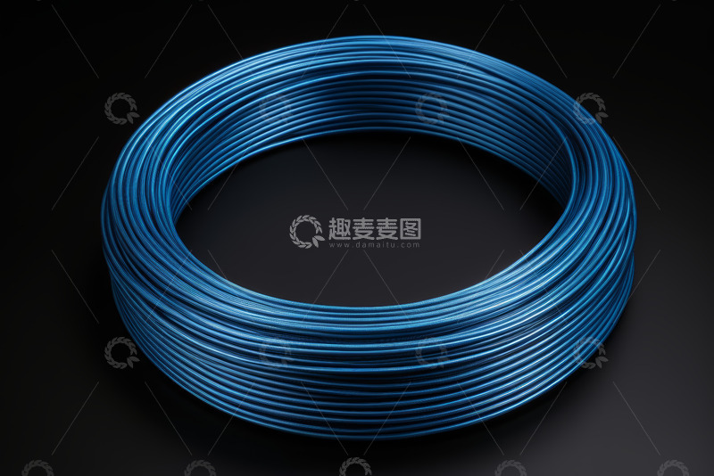 高清大图下载【趣麦麦图】蓝色电线环形特写素材