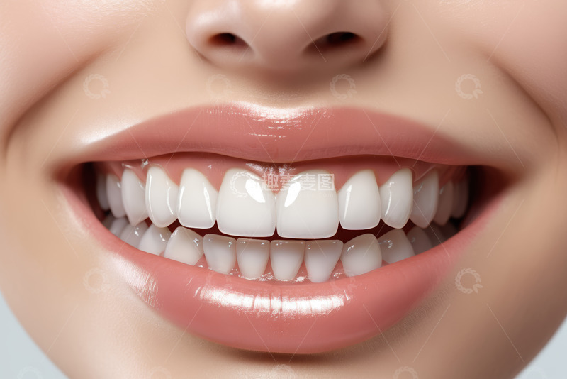 高清大图下载【趣麦麦图】女性微笑露出洁白牙齿特写