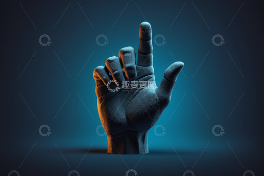 手比一的手势特写素材