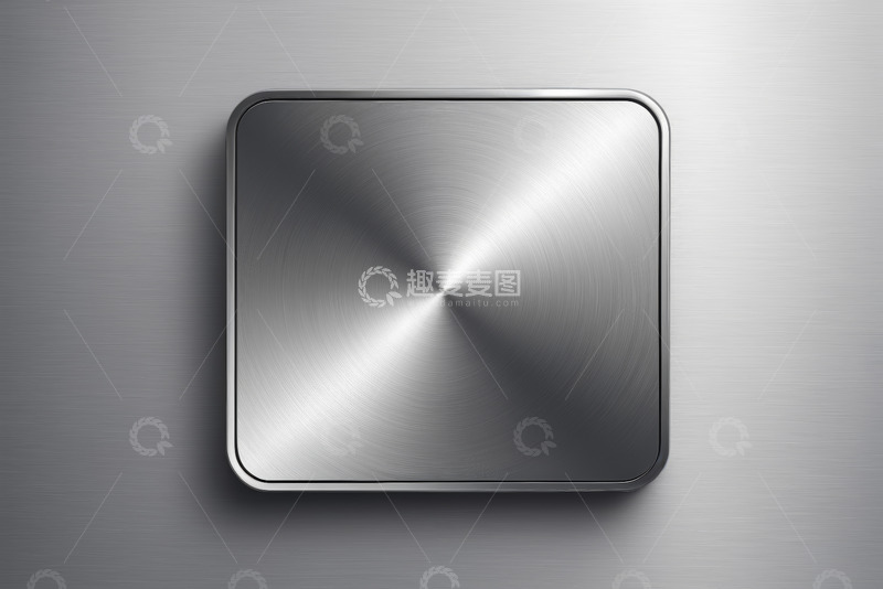 高清大图下载【趣麦麦图】-金属质感方形按钮素材
