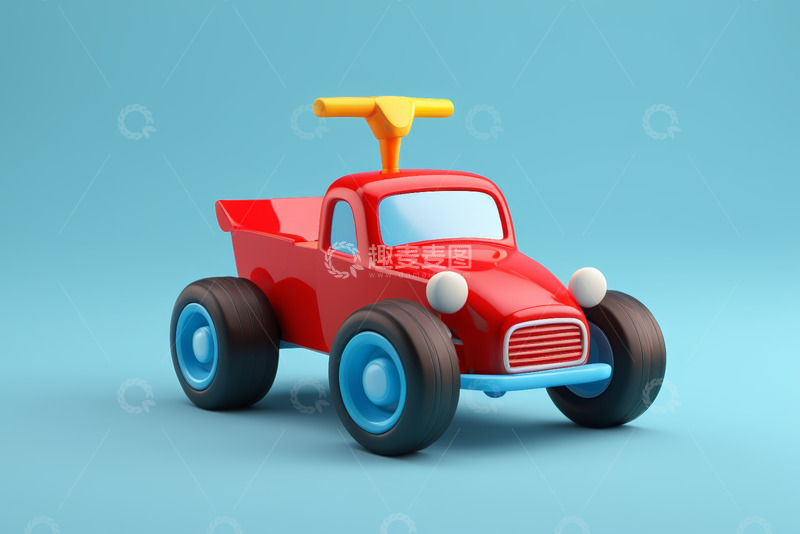 高清大图下载【趣麦麦图】红色儿童玩具卡车