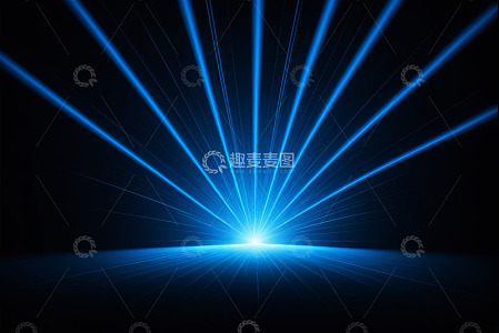 蓝色放射光线背景