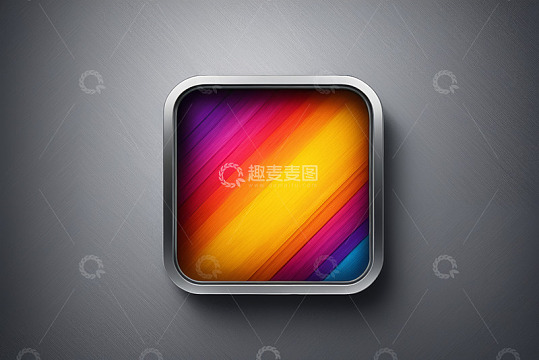 彩色条纹方形图标设计素材