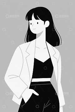 穿着西装外套的女性侧身像