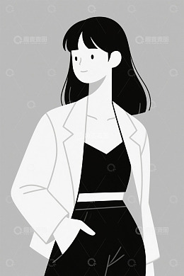 穿着西装外套的女性侧身像