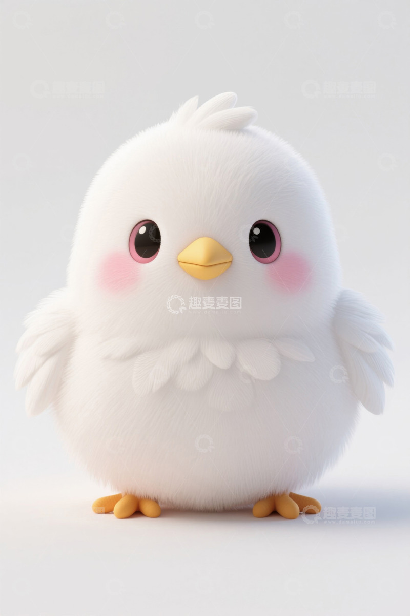 高清大图下载【趣麦麦图】可爱卡通小白鸡形象素材