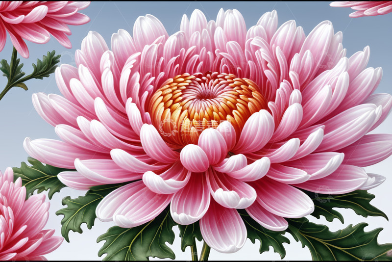 高清大图下载【趣麦麦图】盛开的粉色菊花特写