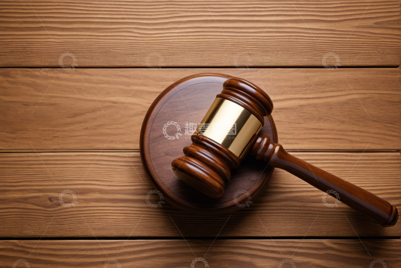 高清大图下载【趣麦麦图】法庭木槌置于木质桌面上