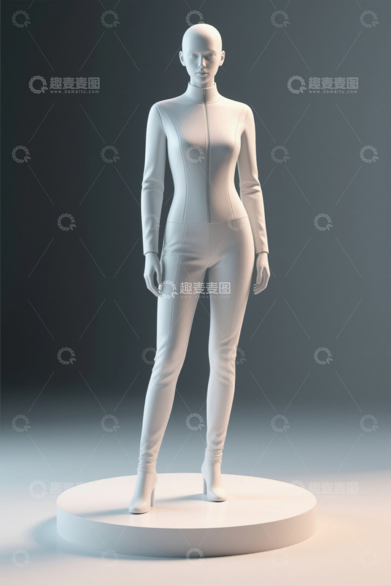 高清大图下载【趣麦麦图】白色女性人体模型展示