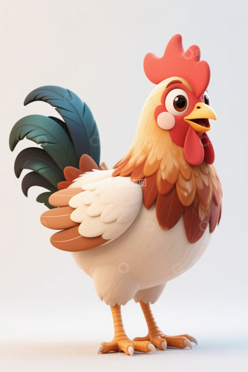 高清大图下载【趣麦麦图】卡通公鸡形象素材