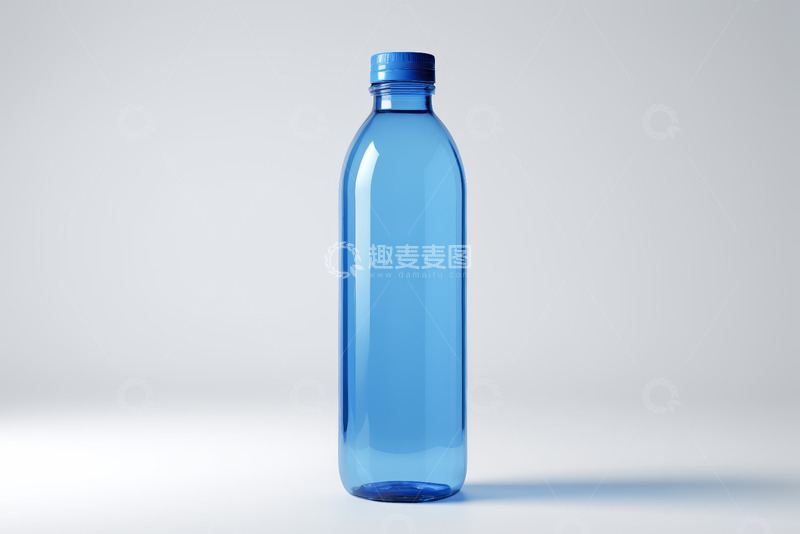 高清大图下载【趣麦麦图】蓝色塑料瓶特写
