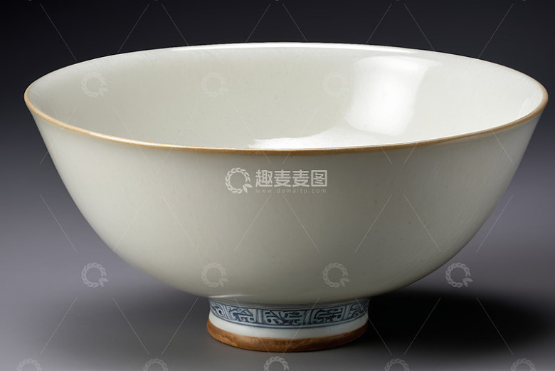 白色陶瓷碗特写
