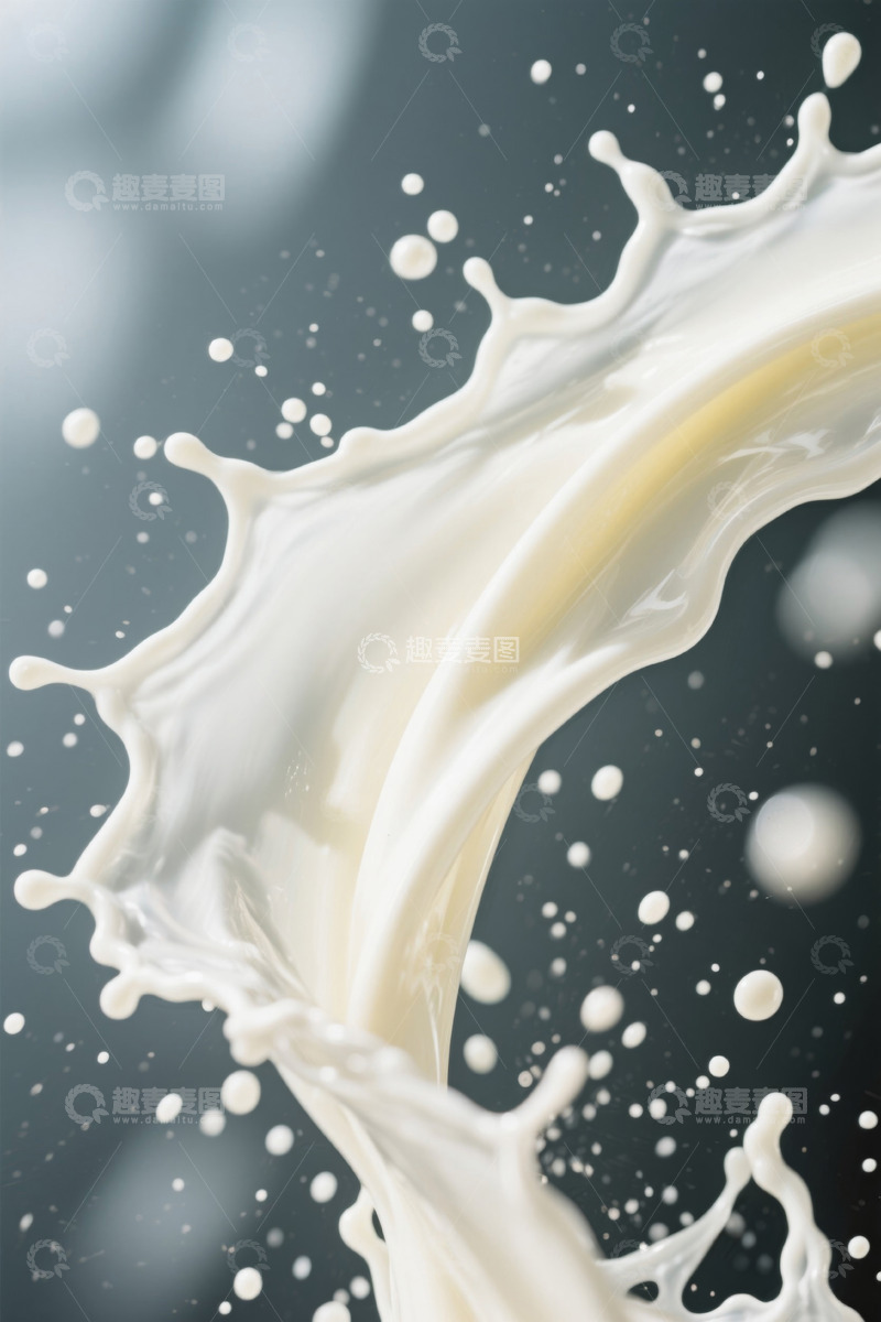 高清大图下载【趣麦麦图】飞溅的牛奶液体素材