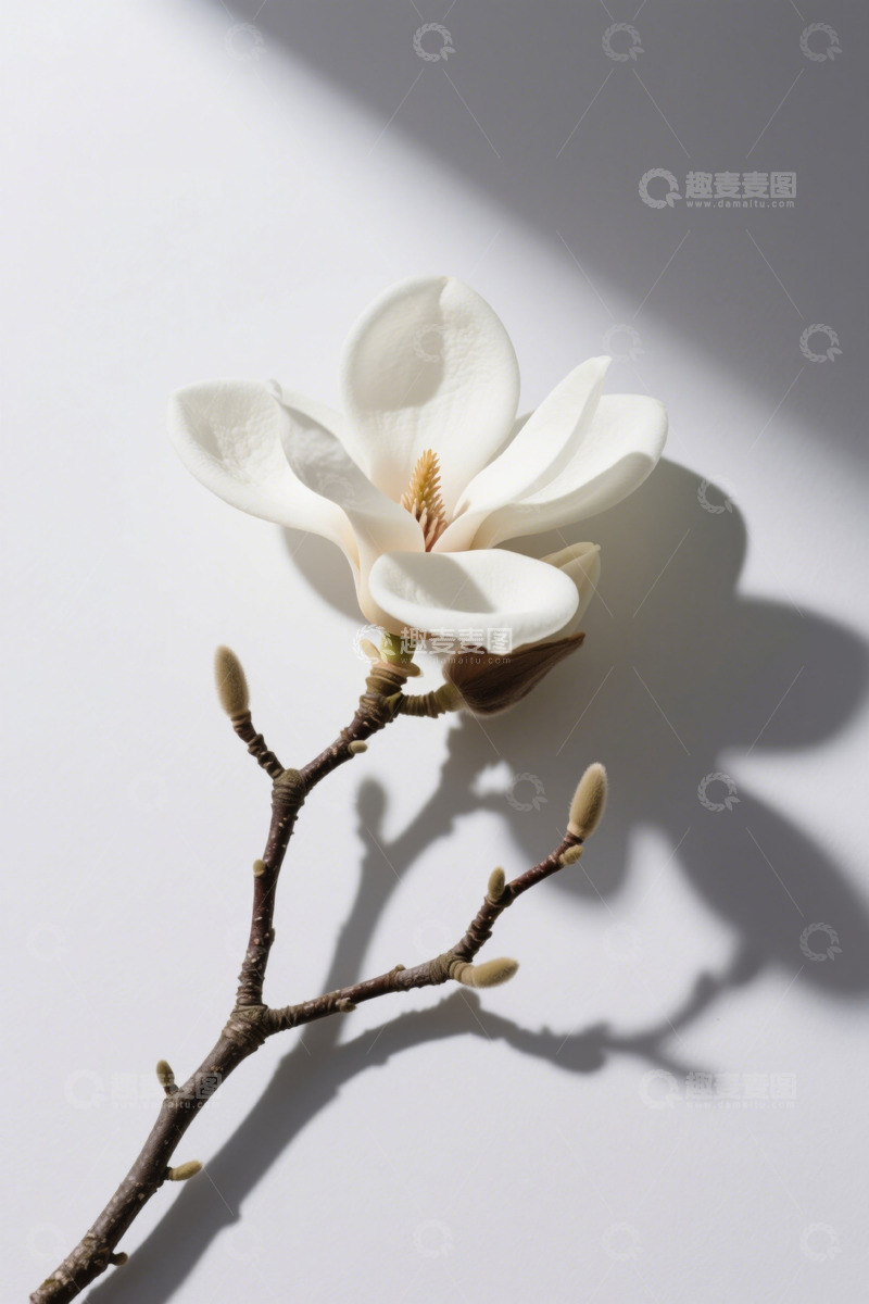 高清大图下载【趣麦麦图】白色玉兰花特写