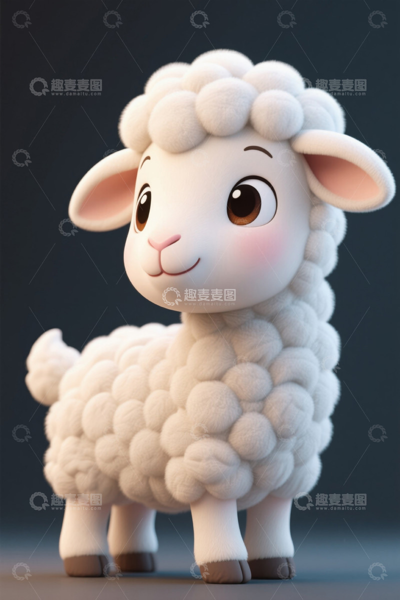 高清大图下载【趣麦麦图】可爱卡通小羊形象