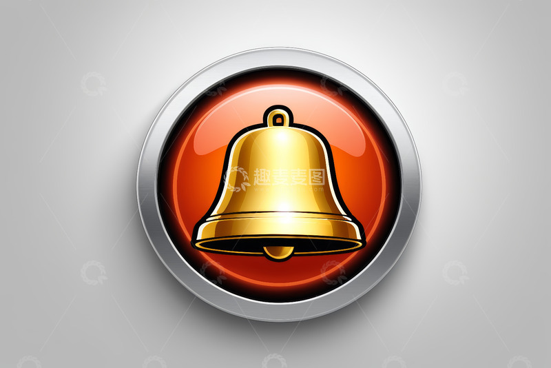高清大图下载【趣麦麦图】圆形铃铛图标设计素材