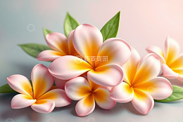 粉色鸡蛋花特写