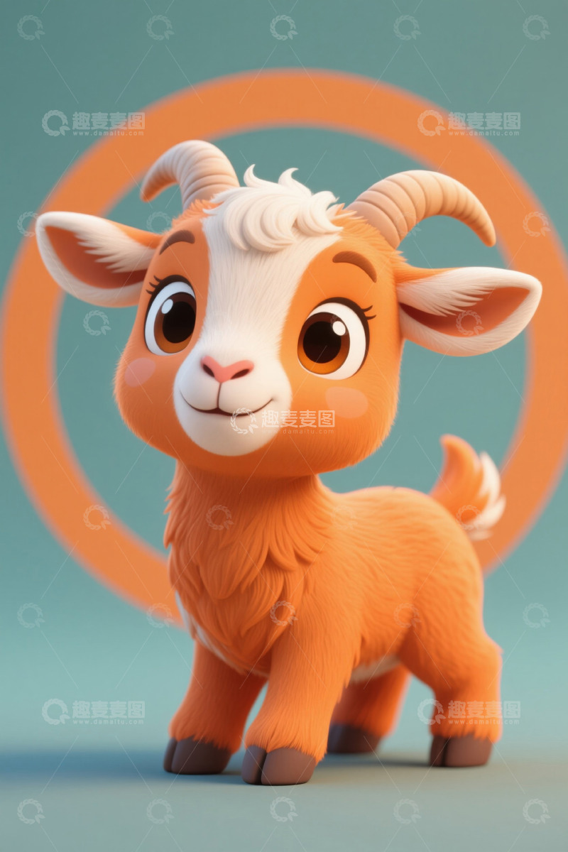 高清大图下载【趣麦麦图】可爱卡通小羊形象素材