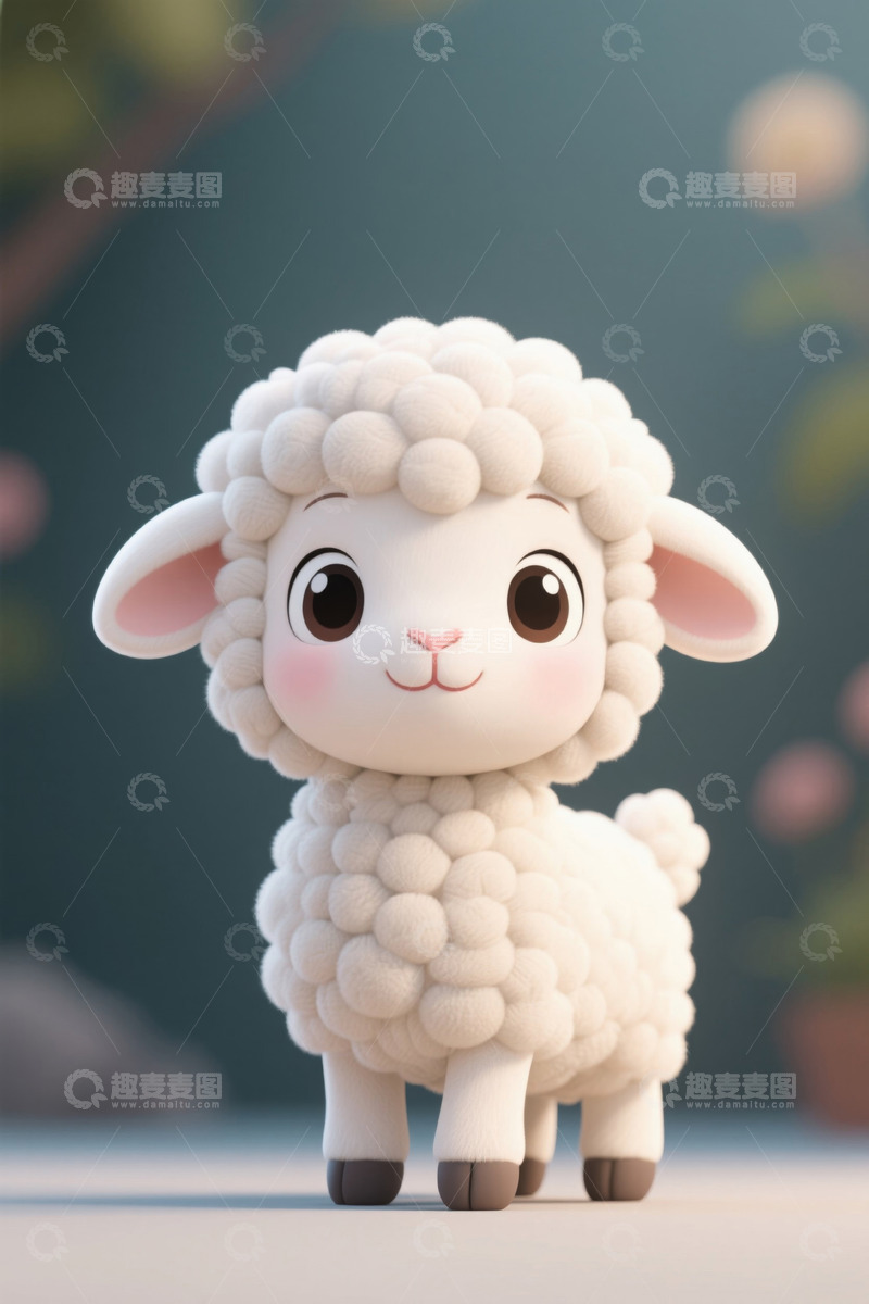 高清大图下载【趣麦麦图】可爱卡通小羊形象