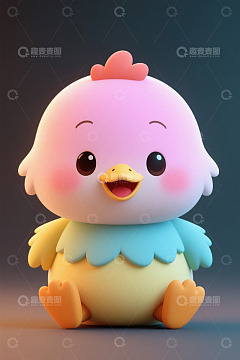 可爱卡通小鸡形象