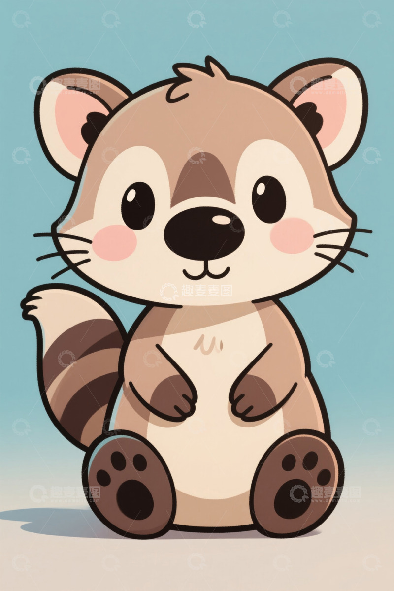 高清大图下载【趣麦麦图】可爱卡通小松鼠形象