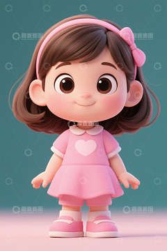 可爱3D小女孩形象素材