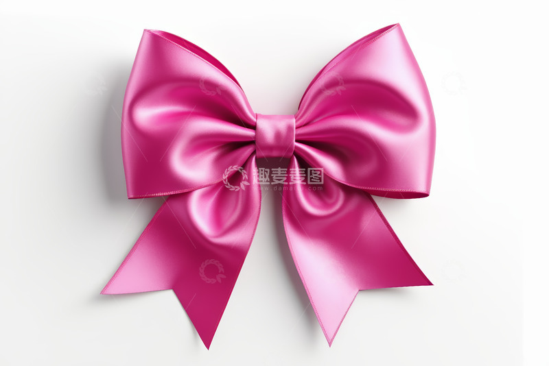 高清大图下载【趣麦麦图】粉色蝴蝶结装饰素材