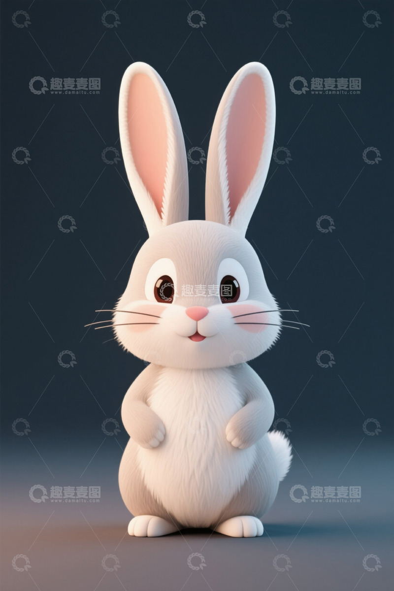 高清大图下载【趣麦麦图】可爱动画兔子形象素材