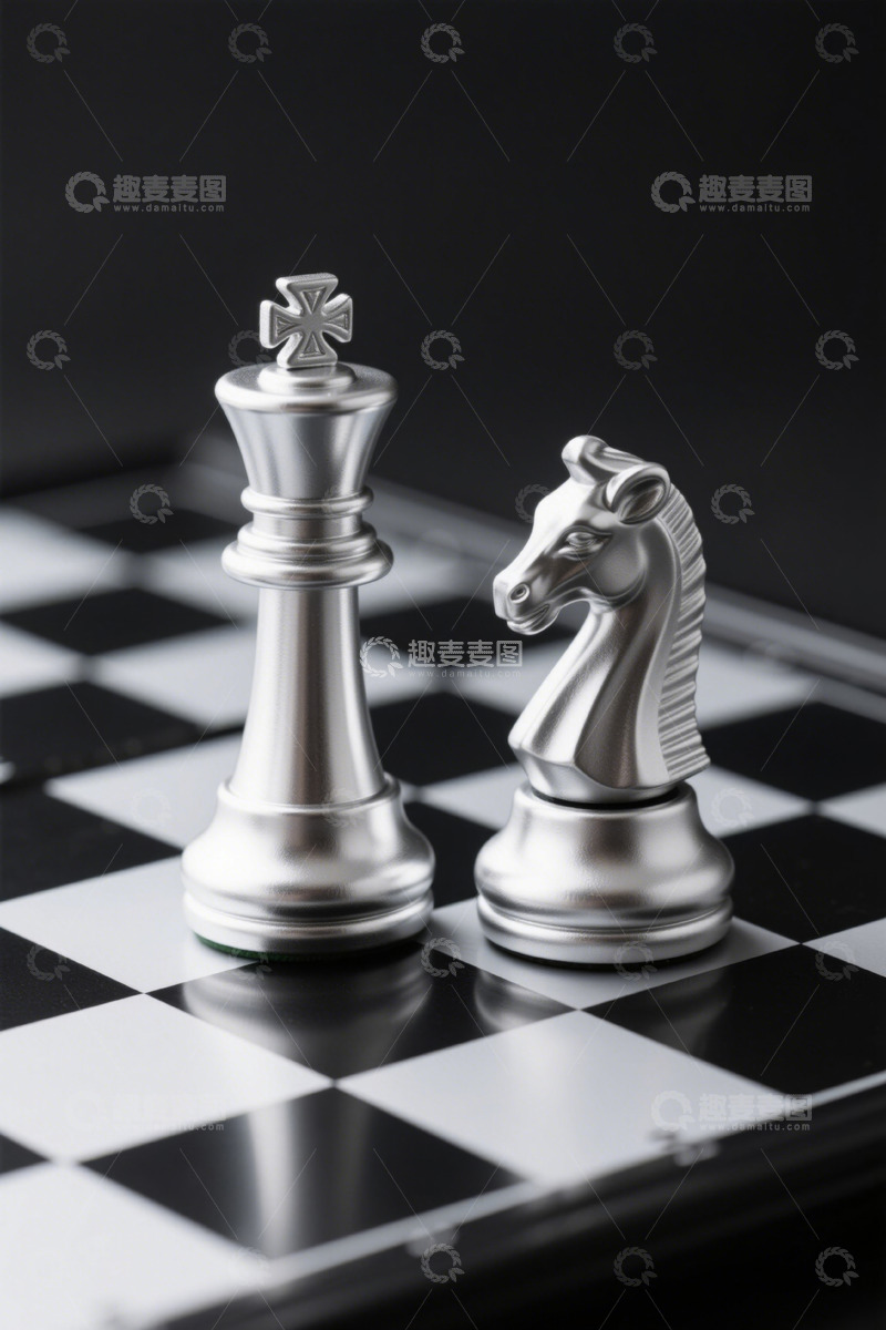 高清大图下载【趣麦麦图】国际象棋棋子特写