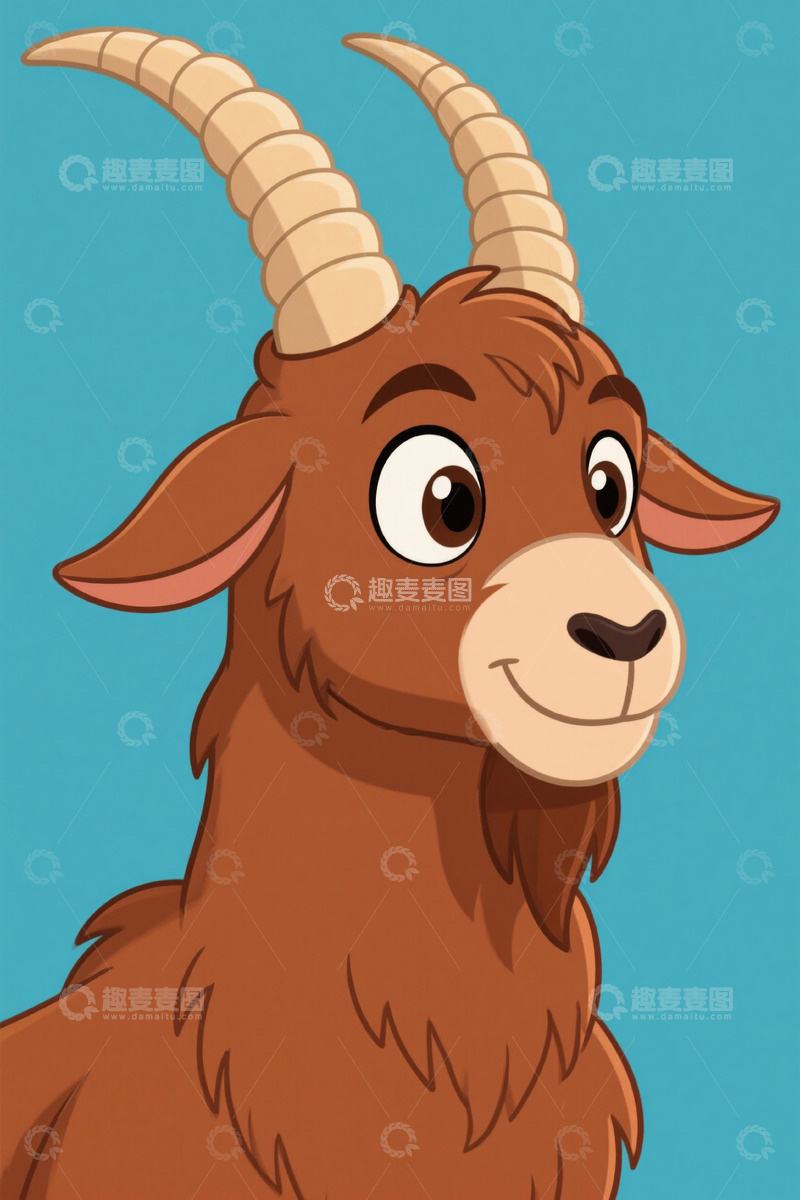 高清大图下载【趣麦麦图】卡通山羊形象素材