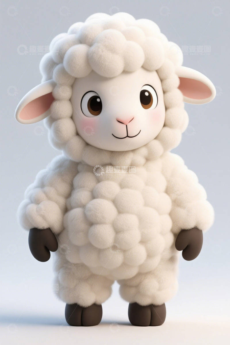 高清大图下载【趣麦麦图】可爱卡通绵羊形象素材