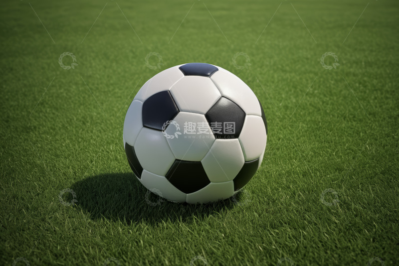 高清大图下载【趣麦麦图】绿茵场上的足球