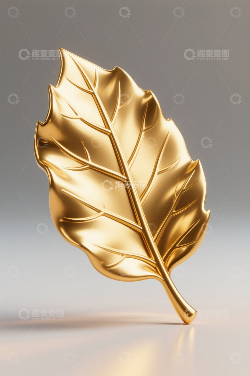 高清大图下载【趣麦麦图】金色叶子装饰素材