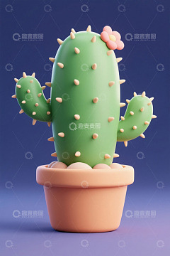 卡通仙人掌盆栽素材