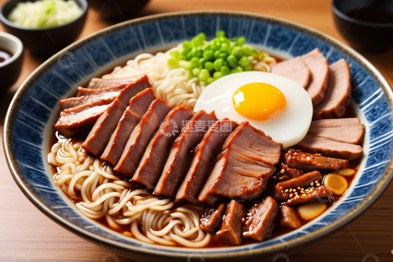 高清大图下载【趣麦麦图】日式叉烧拉面美食特写