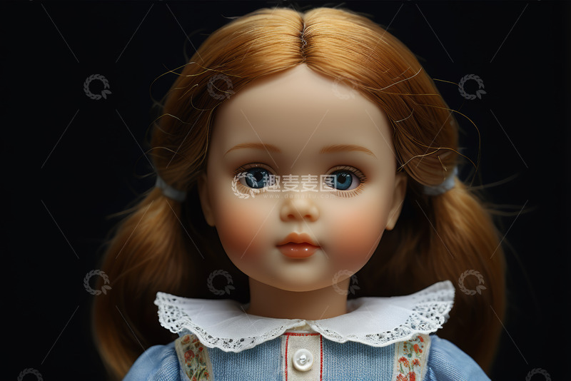 高清大图下载【趣麦麦图】可爱金发娃娃特写